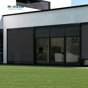 Persiana Enrollable Motorizada Solar con Cremallera, Impermeable IP65, <span class=keywords><strong>para</strong></span> Barandilla <span class=keywords><strong>de</strong></span> Balcón y Protección Contra el Viento en Terraz - Product Image 4