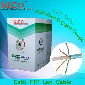 10Gbps 23AWG Solid Stranded 4 Pairs Shielded F/FTP CAT6a LAN Cable For Networking