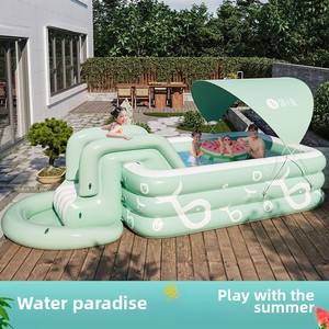 Piscina inflable gruesa para la familia, parque acuático para niños, hamaca grande para exteriores, juguete de anillo respetuoso con el medio ambiente - Product Image 3