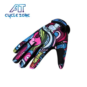 RTS fabrika satış Qepae açık özel dağ spor sönümleme anti-skid bisiklet bisiklet eldiven sürme tam parmak eldiven
