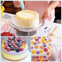 Vente en gros de 35 pièces de support à gâteau rotatif en aluminium, plateau tournant avec buses de décoration de gâteau, embouts, ensemble d'outils de décoration