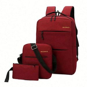 Juego de 3 Piezas de Mochilas para Portátil Oxford de Gran Capacidad, 17 Pulgadas, Impermeables, con Cubierta USB Desmontable, Unisex, para Negocios, Viajes, Escuela - Product Image 2
