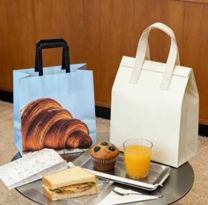 Sac isotherme pour livraison de repas, directement de l'usine, avec logo personnalisé imprimé, fond carré, emballage plastique de qualité alimentaire pour aliments et boissons - Product Image 1