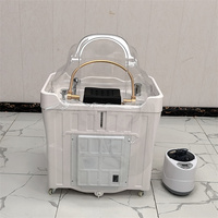 Bac à shampoing mobile professionnel pour salon de coiffure, avec chauffage, circulation d'eau et nettoyage facile, pour clinique et salon