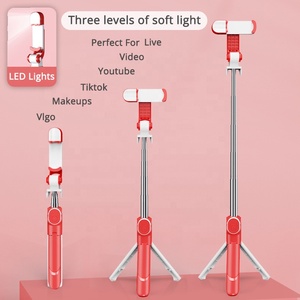 <span class=keywords><strong>Fancy</strong></span> 3-trong-1 tích hợp selfie thanh đầy màu sắc điện thoại thông minh perche với ánh sáng LED thép không gỉ <span class=keywords><strong>Tripod</strong></span> Baton de Selfie con luz - Product Image 5