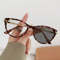 Lunettes photochromiques Anti Lumière Bleue Pc Métallique Petit Cateye Hawksbill Femmes Femme Gafas Fotocromaticas Blocage De La Lumière Bleue