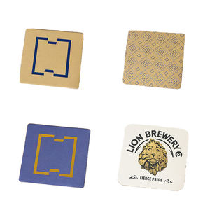 Respetuoso del medio ambiente personalizado absorbente tejido bebida taza almohadilla taza de café Hotel Bar <span class=keywords><strong>restaurante</strong></span> té cerveza papel Kraft posavasos mantel - Product Image 3
