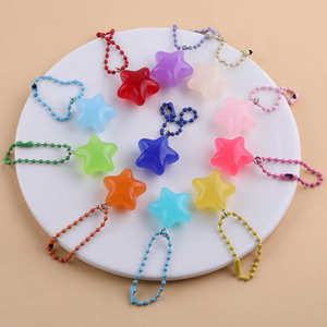 Star Shape Plastic Charms Chain Keychain DIY Jewelry Accessories for Bag Pendant Unisex <b>Gift</b> Yiwu Origin Part Number 98201 Main - Product Image 1