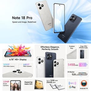 ขายตรงจากโรงงาน สมาร์ทโฟน <span class=keywords><strong>Ulefone</strong></span> Note <span class=keywords><strong>18</strong></span> <span class=keywords><strong>Pro</strong></span> 4G ของแท้ รุ่น NFC เวอร์ชันสากล กล้อง 64MP+50MP+32MP หน่วยความจำ 6GB+256GB โทรศัพท์มือถือ 4G - Product Image 2