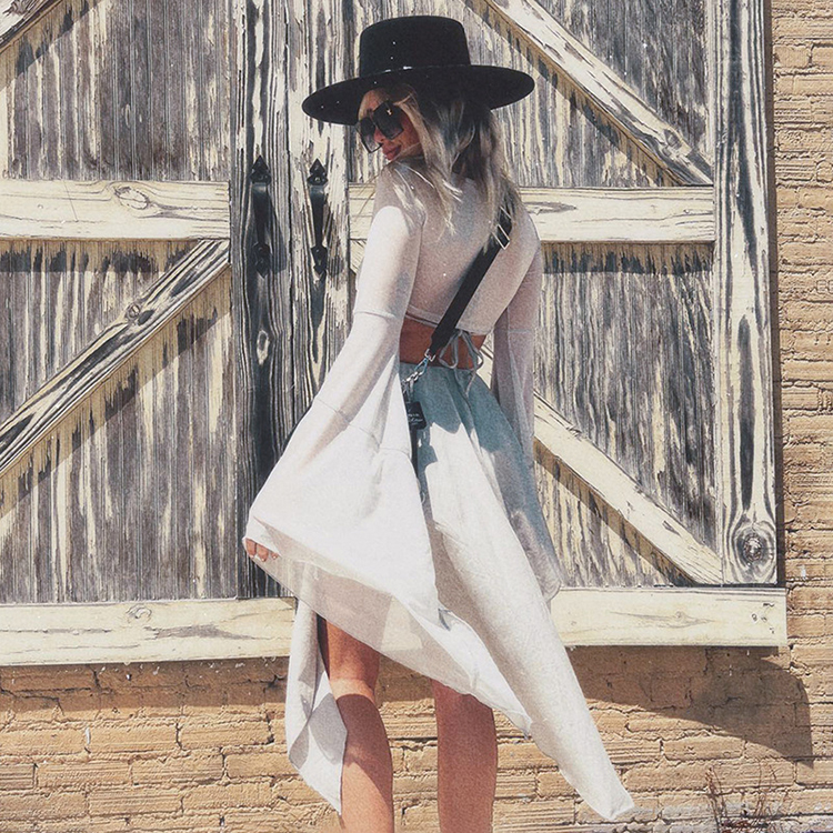 irregular mesh stitching dress Summer New Fashion Irregular Mesh Stitching Dress Set for Women