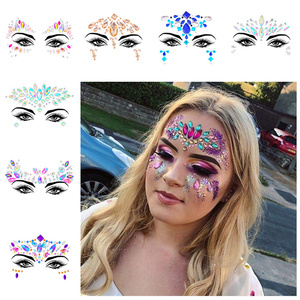 Festival fête visage bijou <span class=keywords><strong>tatouage</strong></span> larmes Strass arc-en-ciel strass corps temporaire cristal breloques pierres pour femme décoration - Product Image 3