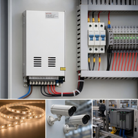 Unités d'alimentation NVVV, alimentations AC/DC SMPS, alimentations à découpage 5V 12V 24V 36V 48V 50W 100W 150W 200W 350W pour LED