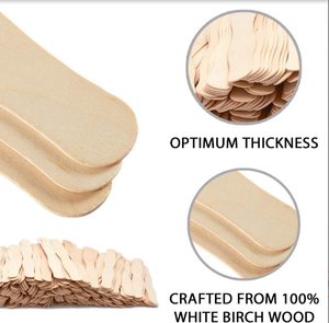 8英寸长波浪棒天然木质波浪冰棒工艺棒非常适合油漆棒压舌板 - Product Image 6