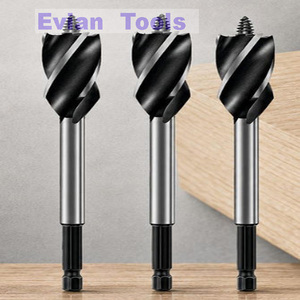 Evian Tools Punte <span class=keywords><strong>per</strong></span> Trapano a Spirale <span class=keywords><strong>per</strong></span> Legno con Attacco da 1/4, a 4 Taglienti, <span class=keywords><strong>Punta</strong></span> Autofilettante <span class=keywords><strong>per</strong></span> <span class=keywords><strong>Fori</strong></span> in Legno, Serrature di Porte e Armadi - Product Image 6