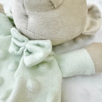 En stock : Doudou ours en peluche, couverture de sécurité douce et unisexe, cadeau pour bébés garçons et filles nouveau-nés, jouet réconfortant