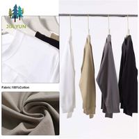 T-shirt à manches longues en coton de haute qualité, impression de logo personnalisé, tee-shirt uni pour homme, vente en gros