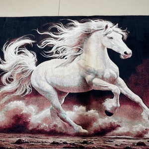 Alfombra de <span class=keywords><strong>caballo</strong></span> blanco de 60*90cm, suministro del fabricante, tapiz de <span class=keywords><strong>caballo</strong></span> modal tejido, decoración de pared. - Product Image 5
