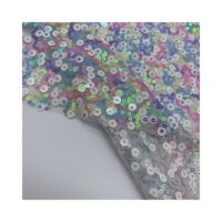 Paillettes colorées de différentes tailles tissu en maille brodé beau pour les robes de soirée fille