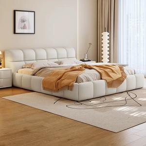 <span class=keywords><strong>Letto</strong></span> Moderno Tuochen King in Vera Pelle, Design Salvaspazio con Cuscino Morbido, <span class=keywords><strong>Testiera</strong></span> Unica per Camera da <span class=keywords><strong>Letto</strong></span> - Product Image 3