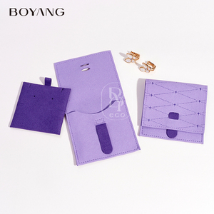 Sac de rangement pour bijoux en microfibre avec logo personnalisé Boyang, collier, bague, boucles d'oreilles - Product Image 5