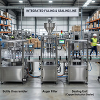 Machine de remplissage de poudre à haute efficacité avec pesage automatique, emballage, scellage et capsulage pour le traitement des tasses et bouteilles de café et de détergent
