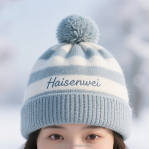 Tùy Chỉnh Tay Thêu Logo Đôi Sọc Đan Gân Cuff <span class=keywords><strong>3D</strong></span> Kỹ Thuật Nổi Cung Ngụy Trang Phim Hoạt Hình Nhân Vật Du Lịch 100% - Product Image 2