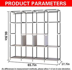 <span class=keywords><strong>Armario</strong></span> Plegable Personalizado de Tela No Tejida, Fácil de Montar, Portátil, para Guardar Ropa - Product Image 5