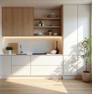 Armoire Chauffante Nordique, Bois Massif avec Ensemble d'Appareils Intégrés, Sentiment Solide, Alliant Pratique et Durabilité Nordiques - Product Image 2