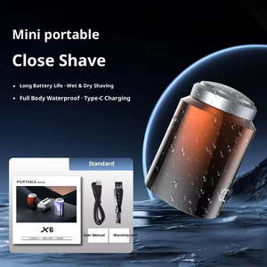Mini afeitadora eléctrica para coche, afeitadora corporal completa, recargable por USB, pequeña afeitadora portátil tipo cañón de acero, venta al por mayor - Product Image 6