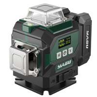 Laser rotatif auto-nivelant vert 360° 4D 16 lignes, outil de mesure de lignes croisées horizontales et verticales