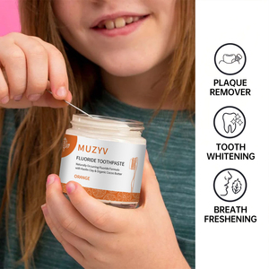 OEM Vegan <strong>Toothpaste</strong> for Adults Kids Whitening Anti-Cavity Fluoride-<strong>Free</strong> <strong>SLS</strong>-<strong>Free</strong> Fresh Gentle Clean Orange Essential Oil Herbal - Product Image 3