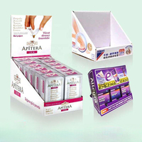 Étalage de comptoir de pharmacie de haute qualité Holidaypac, présentoir en carton pour magasin de détail, boîte d'affichage PDQ, boîte d'affichage pour médicaments et vitamines