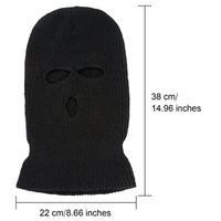 Balaclava tricotée sur mesure, broderie personnalisée, masque intégral pour le froid, masque de ski à 3 trous, masque de cyclisme, cache-tête