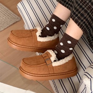 XIXITIAO Women's Winter Outdoor Shoes Lamb Wool <strong>Loafers</strong> Anti slip Outdoor Casual Shoes Retro Comfortable Student <strong>Loafers</strong> - Product Image 6