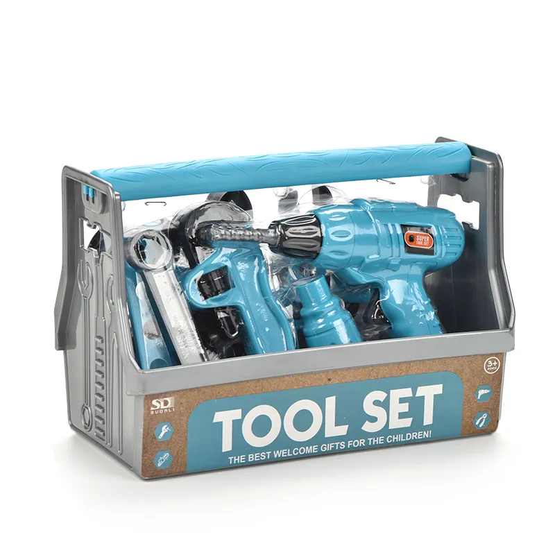 Preschool engineering repair tools toys for kids play set 18pcs plastic repair tool box set