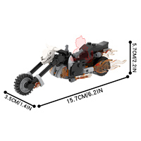 MOC1703 Motocicleta Johnny Blaze, 83 Piezas, Bloques de Construcción de Plástico Educativos para Armar y Coleccionar, con Figura, Regalo para Niños