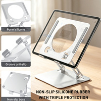 Support de tablette 2026 de haute qualité, anti-corrosion, flexible, portable, réglable en hauteur, en alliage d'aluminium pour bureau