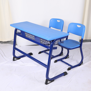 Ergonomic trẻ em nghiên cứu bảng và ghế thiết lập 760 mét chiều cao thiết bị trường học cho sinh viên màu xanh c-loại Bàn và ghế - Product Image 2