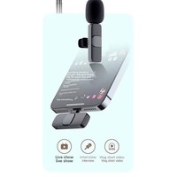 Grenzüberschreitendes kabelloses Lavalier-Mikrofon K9 mit Kragenclip-Sender und zwei Empfängern aus ABS-Material für den Außenbereich mit Geräuschunterdrückung