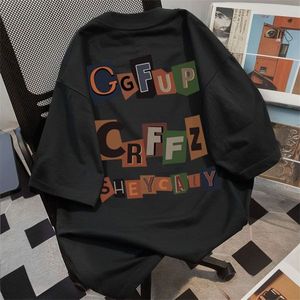 เสื้อยืดพิมพ์ลาย Guangzhou Fa Lucky Creative สำหรับฤดูร้อน ผ้าคอตตอน 100% เนื้อหนา ทรงโอเวอร์ไซส์ สวมใส่สบาย เหมาะสำหรับทุกเพศทุกวัน - Product Image 2