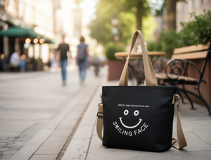 Borsa a Tracolla in Tela con Stampa e Chiusura a Cerniera, Borsa per Shopping per Tutte le Stagioni, Borsa da Donna - Product Image 2