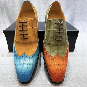 Chaussures Oxford en cuir pour hommes, style européen, collection automne 2026, pour mariage, bureau, légères, respirantes, antidérapantes - Product Image 1