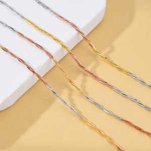 Collar <span class=keywords><strong>de</strong></span> cadena <span class=keywords><strong>de</strong></span> clavícula <span class=keywords><strong>de</strong></span> plata 925 para mujer, solidez tricolor chapado en oro, hueso <span class=keywords><strong>de</strong></span> anís, estilo romántico, enlace trenzado, regalo <span class=keywords><strong>de</strong></span> boda - Product Image 5