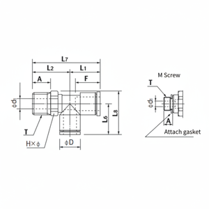 Piezas neumáticas NITTA AST6 Mini tipo PUSH ONE - Product Image 1
