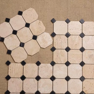 Las baldosas antideslizantes octogonales de mosaico de piedra de <span class=keywords><strong>cueva</strong></span> natural son adecuadas para paredes interiores - Product Image 2