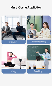 Microphone sans <span class=keywords><strong>fil</strong></span> 2TX + 1RX émetteur sans <span class=keywords><strong>fil</strong></span> sans <span class=keywords><strong>fil</strong></span> go 2 <span class=keywords><strong>avec</strong></span> transmission de 50m et grand boîtier de charge - Product Image 6