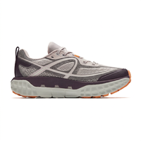 Sepatu Trail Kustom Beige Ungu Oranye Sol Tebal Anti-Selip Penyerap Guncangan Tali Sepatu Outdoor Zapatillas Mujer OEM