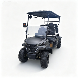Voiturette de golf électrique de luxe 4 places avec chariot arrière, autonomie de 30 km et vitesse de 30 km/h pour le transport sur les terrains de golf et les propriétés - Product Image 1