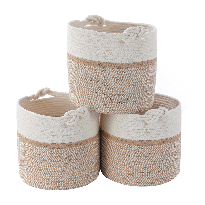 Cotton Rope Storage Basket Baby Laundry