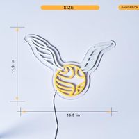 Anime Magic Logo Snitch Neon Sign Éclairage LED Corps de lampe en acrylique pour décoration de chambre d'enfants et d'adolescents pour paysage